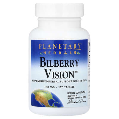 Planetary Herbals Bilberry Vision™, 100 mg, 120 таблеток