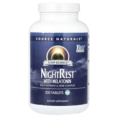 Sleep Science®, NightRest™ с мелатонином, 200 таблеток