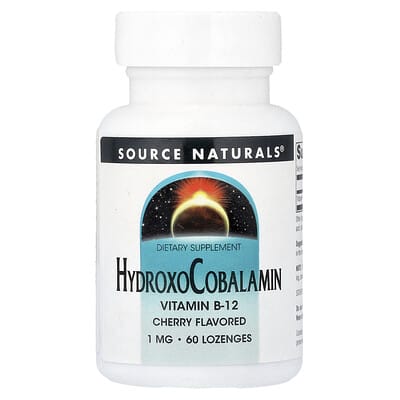 Source Naturals HydroxoCobalamin, Cherry, 1 mg, 60 пастилок