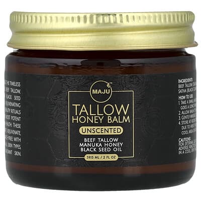 Tallow Honey Balm, Unscented, 2 fl oz (59.15 ml)