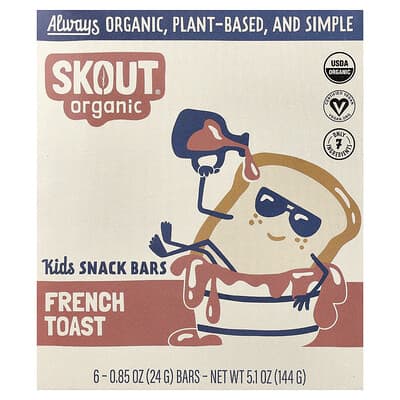 Skout Organic Детские батончики, French Toast, 6 шт., 0.85 oz (24 g) каждый