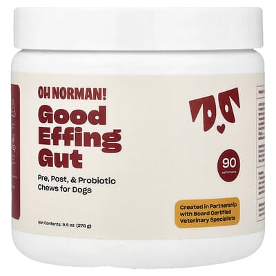 Good Gut жевательные таблетки с пробиотиками для собак, 90 штук, 9.5 oz