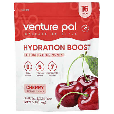 Электролитный напиток Hydration Boost, Cherry, 16 Sticks, 0.32 oz (9 g) Each