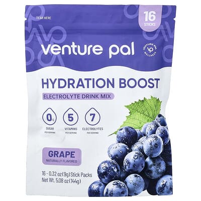 Venture Pal напиток-электролит Hydration Boost Grape 16 Stick Packs 9 g