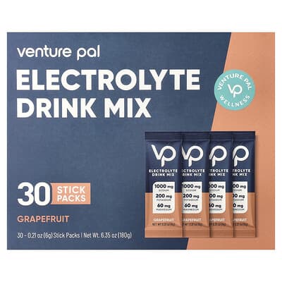 Электролитный напиток Venture Pal Grapefruit, 30 Stick Packs, 0.21 oz (6 g) Each