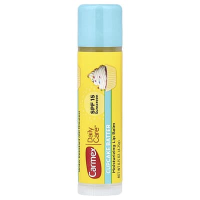 Бальзам для губ Carmex Daily Care™, SPF 15, Cupcake Batter, 0.15 oz (4.25 g)