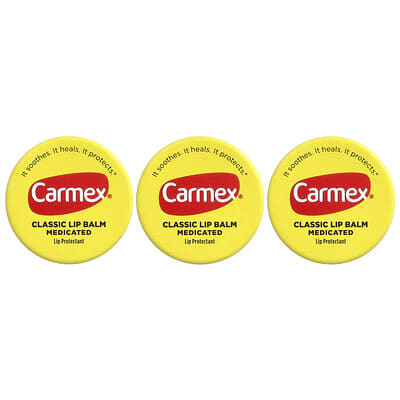 Лечебный бальзам для губ Carmex Classic Lip Balm, 3 шт, 0.25 oz (7.5 g) каждый