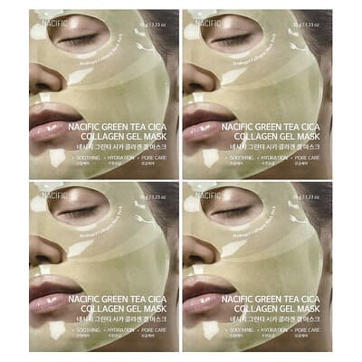 Nacific Гелевая маска для лица Green Tea Cica Collagen 4 Sheets