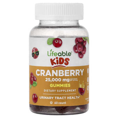 Детские жевательные мармеладки Lifeable Cranberry, 60 шт.