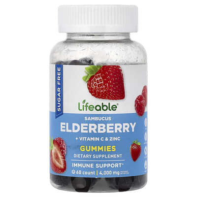 Lifeable Желейные конфеты Sambucus Elderberry, ягоды, 60 шт