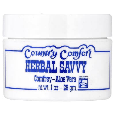 Herbal Savvy, Comfrey-Aloe Vera, 1 oz (28 g) средство от боли