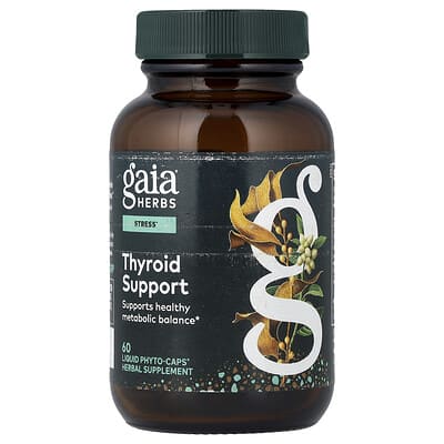 Gaia Herbs Thyroid Support, 60 жидких фитокапсул