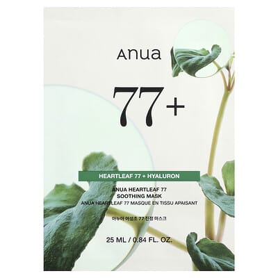 Anua Heartleaf 77 успокаивающая маска для лица, 1 шт, 0.84 fl oz (25 ml)