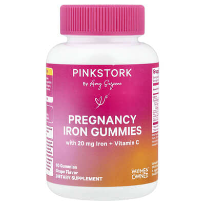 Pregnancy Iron Gummies, Grape, 60 Gummies