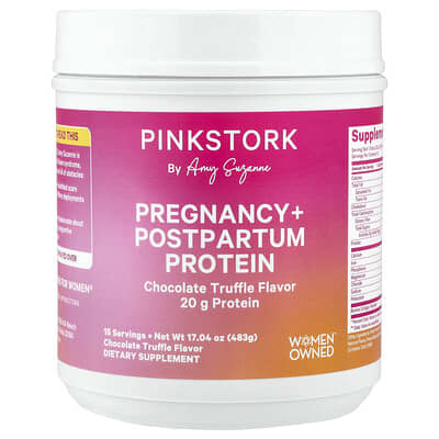 Pink Stork протеин для беременности и послеродового периода, шоколадный трюфель, 17.04 oz (483 g)