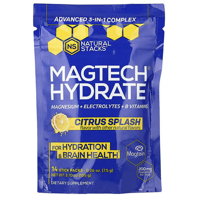 MagTech® Hydrate Citrus Splash, 14 стиков по 0.26 oz (7.5 g)