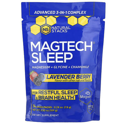 MagTech® Sleep, Lavender Berry, 14 Stick Packs, 0.28 oz (7.8 g) Each