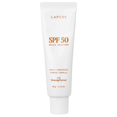 Lapcos Ежедневный солнцезащитный крем Hybrid Formula, SPF 50, 1.76 oz (50 g)