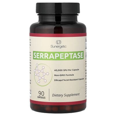 Sunergetic Serrapeptase, 90 капсул (18 mg на капсулу)