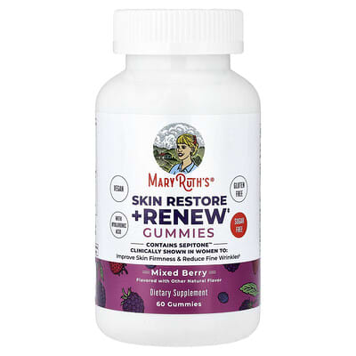 MaryRuth's жевательные витамины Skin Restore + Renew, Mixed Berry, 60 шт.