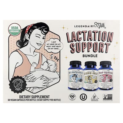 Набор для лактации Legendairy Milk 3 Bottles 60 Vegan Capsules Each
