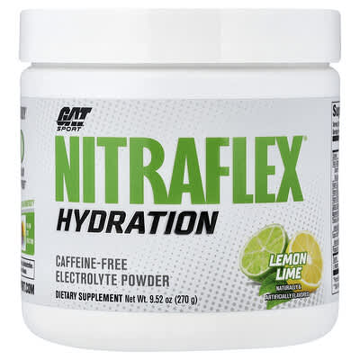 Sport, Nitraflex® гидратация, лимон-лайм, 9.52 oz (270 g)