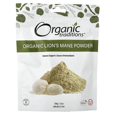 Organic Traditions порошок Lion's Mane, 3.5 oz (100 g)