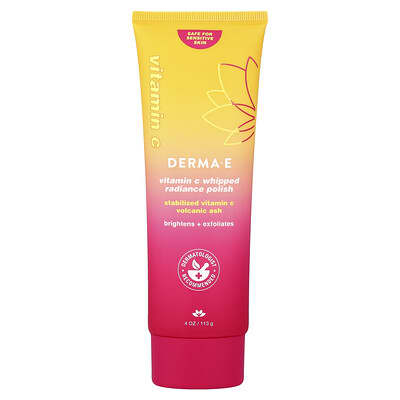 DERMA E Whipped Radiance полирующий скраб с витамином C, для всех типов кожи, 4 oz (113 g)