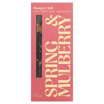 Date-Sweetened Chocolate, Mango Chili, 2.1 oz (60 g)