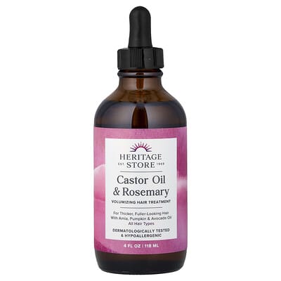 Маска для волос Heritage Store Castor Oil & Rosemary Volumizing Hair Treatment 4 fl oz (118 ml)