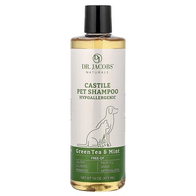Шампунь для собак Castile Pet Green Tea & Mint, 16 oz (473 ml)