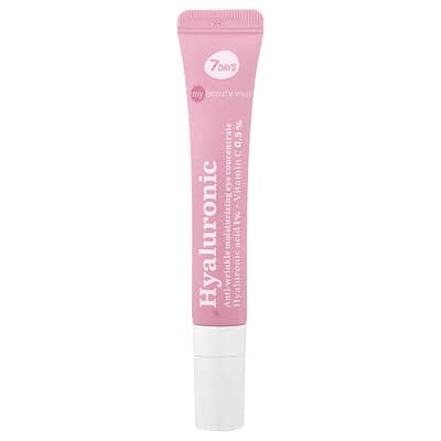Увлажняющий крем для глаз с гиалуроновой кислотой 7Days Beauty, двойное действие против морщин, 18 ml