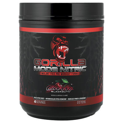Предтренировочная смесь Mode Nitric®, без стимуляторов, Cherry Blackout, 1.71 lb (776 g)