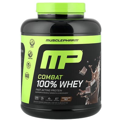 Combat® 100% Whey Protein Powder, шоколадное молоко, 5 lbs (2.27 kg)