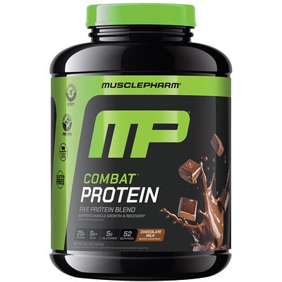 Combat® протеиновый порошок, шоколадное молоко, 4.2 lbs (1.9 kg)