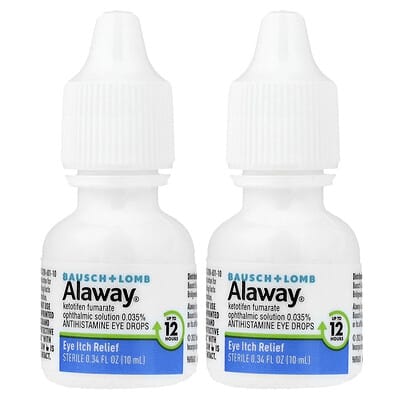 Глазные капли Alaway Antihistamine от зуда, упаковка 2 шт., 10 мл каждая