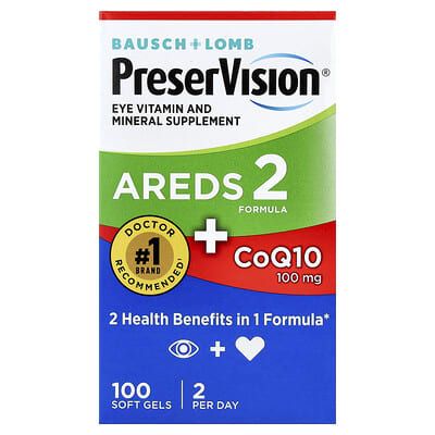 PreserVision AREDS 2 Formula + CoQ10 100 Soft Gels