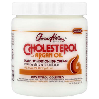 Hair Conditioning Cream, Cholesterol with Argan Oil, Dry, Frizzy and Damaged Hair, 15 oz (425 g)
