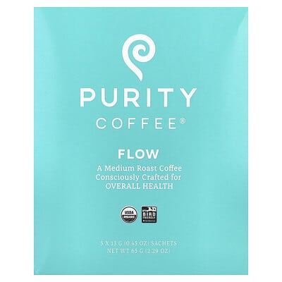 Flow, Sachets, Medium Roast, 5 Sachets, 0.45 oz (13 g) Each