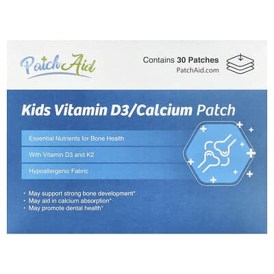 Детские витамины PatchAid Vitamin D3 / Calcium Patch, 30 шт.