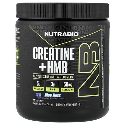 Creatine + HMB, Blue Razz, 10.89 oz (308 g)