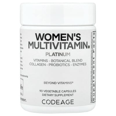 Codeage Женский мультивитаминный комплекс, Platinum, 90 вегетарианских капсул