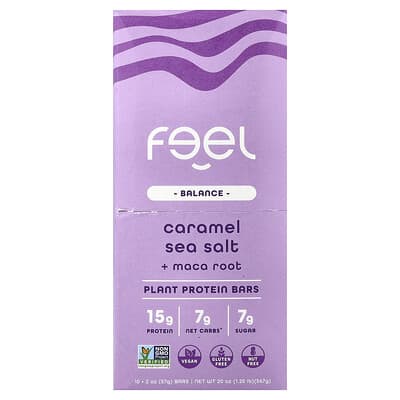 Balance Протеиновые батончики Caramel Sea Salt + Maca Root, 10 шт, по 2 oz (57 g) каждый
