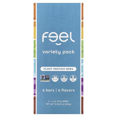 The Feel Bar Протеиновые батончики, ассорти, 6 шт, 2 oz (57 g) каждый
