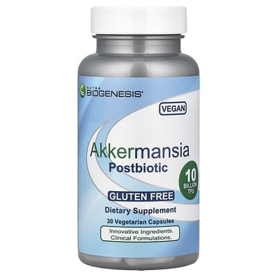 Nutra BioGenesis Akkermansia Postbiotic, 30 капсул
