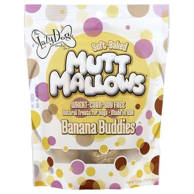 Lazy Dog Cookie Лакомства для собак Mutt Mallows Banana Buddies, 5 oz