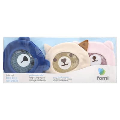 Hot/Cold Boo Boo Gel Packs, Bears, 3 Pack
