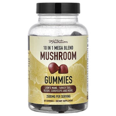 SMNutrition Mushroom Gummies, Raspberry, 60 шт