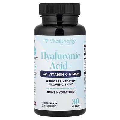 Hyaluronic Acid+ с витамином C и MSM, 30 Capsules