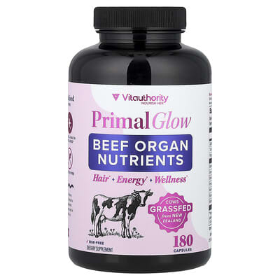 Витамины Primal Glow Beef Organ Nutrients, 180 капсул